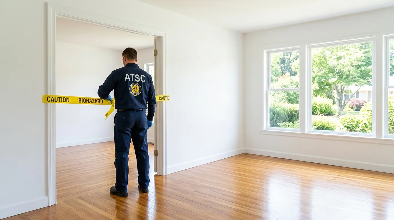 Certified biohazard cleanup crew performing Trauma Scene Cleanup in Los Fresnos